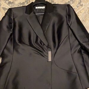 Two piece black dress suit